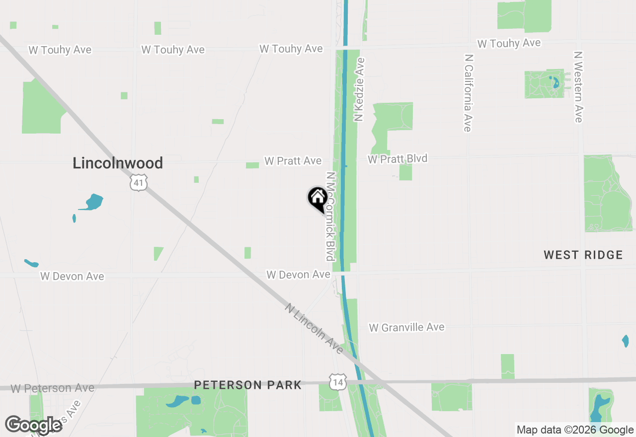 Map of 6557 N Christiana Avenue, Lincolnwood, IL 60712