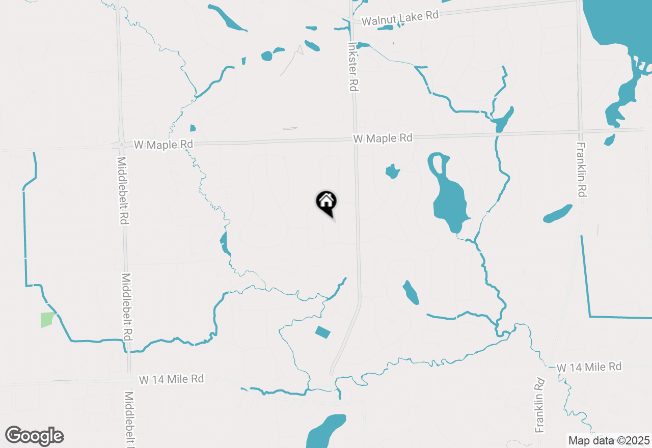Map of 6881 W Dartmoor Road, West Bloomfield, MI 48322