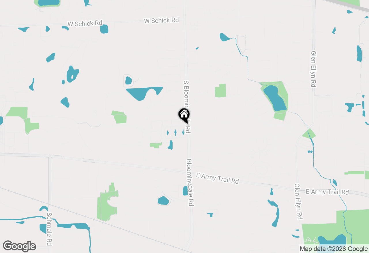 Map of 181 N Waters Edge Drive #202, Glendale Heights, IL 60139
