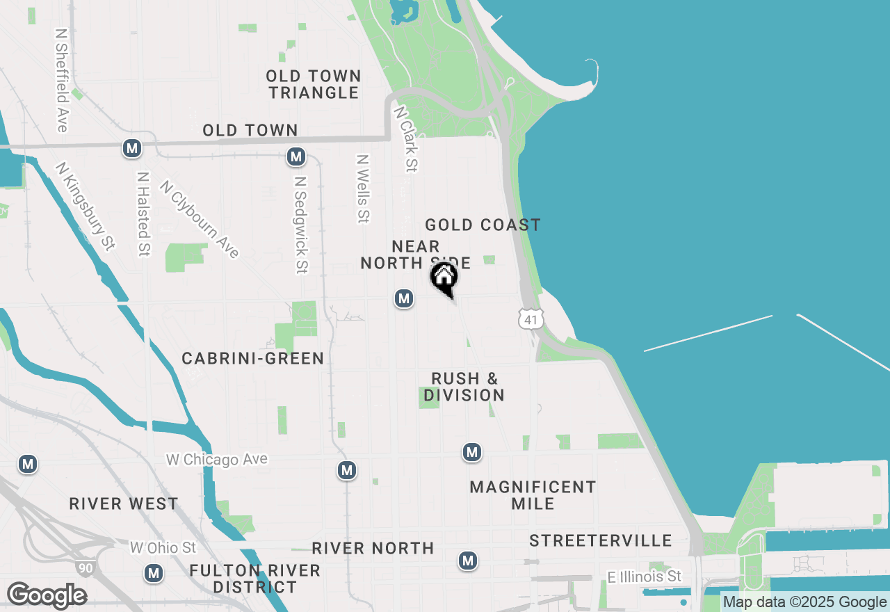 Map of 1155 N Dearborn Street #1301, Chicago, IL 60610