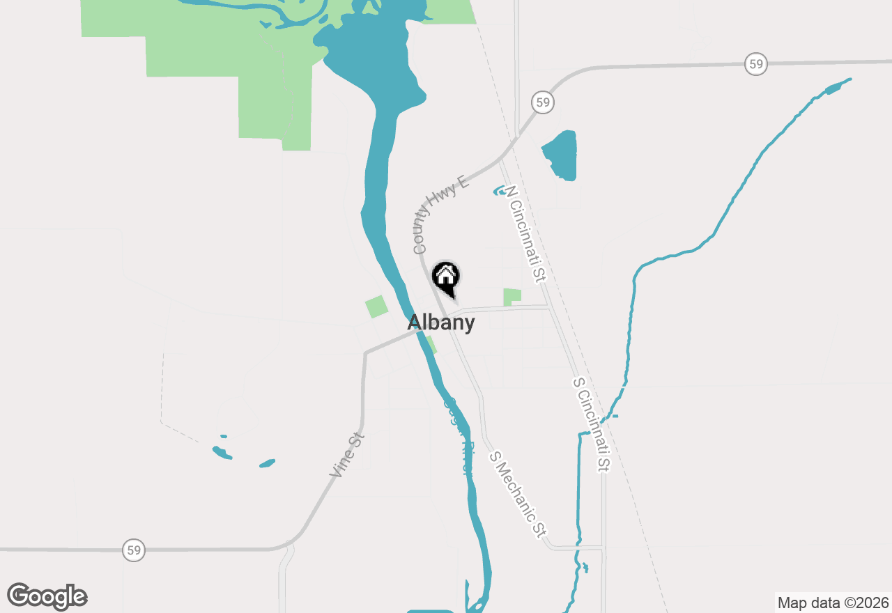 Map of 100 N Mechanic Street, Albany, WI 53502