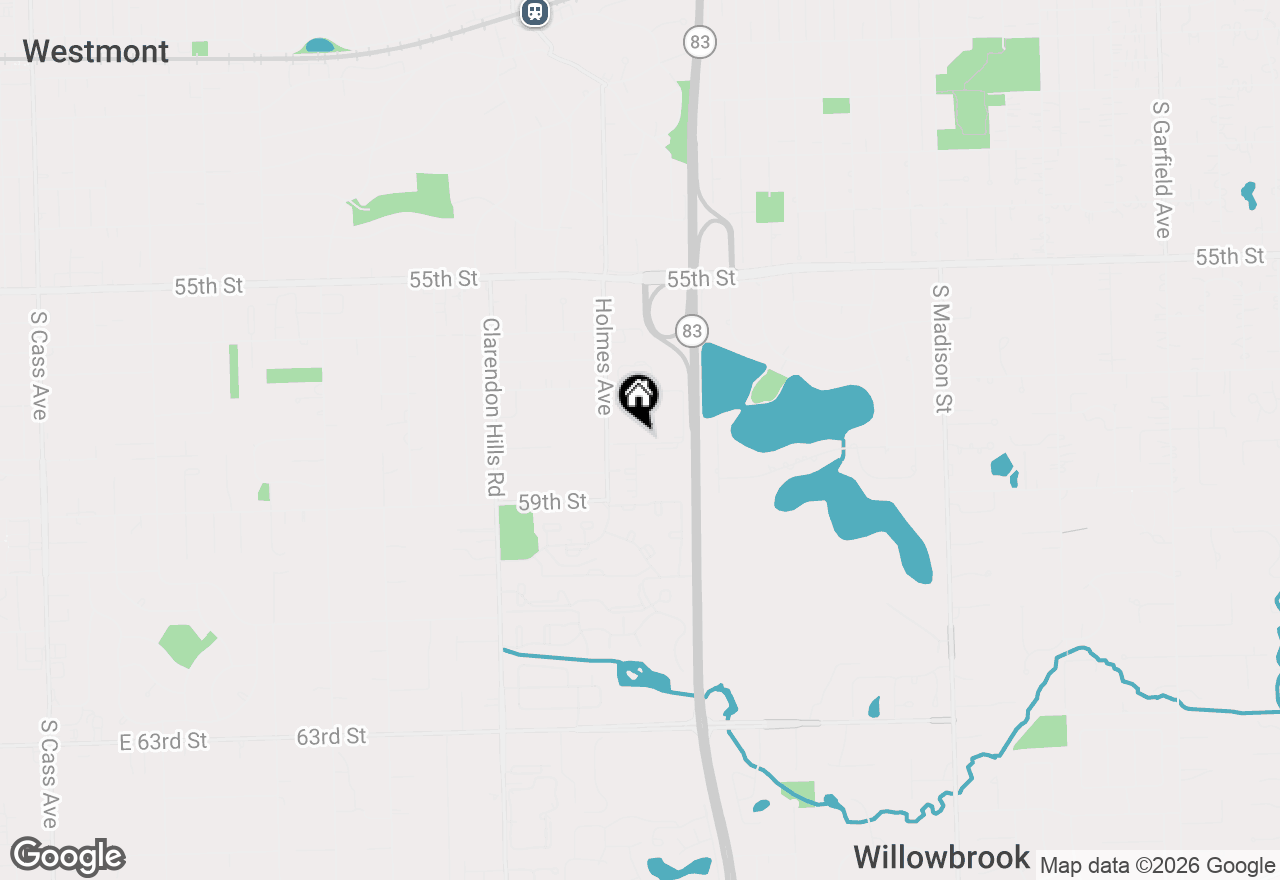 Map of 16W536 58th Street, Clarendon Hills, IL 60514