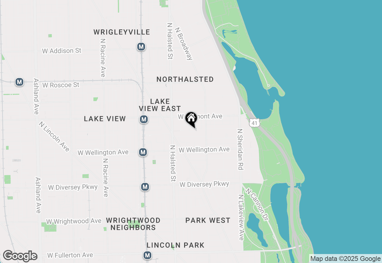 Map of 3117 N Orchard Street #GE, Chicago, IL 60657