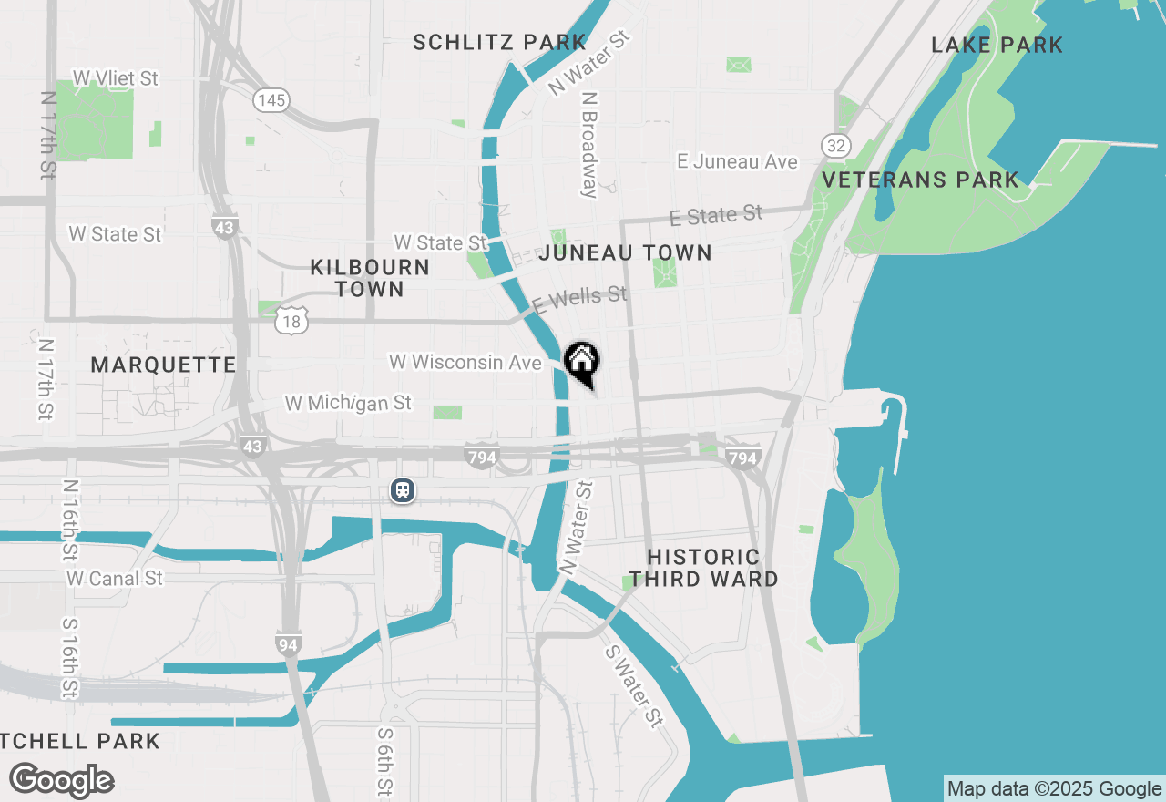 Map of 610 N Water St #608, Milwaukee, WI 53202