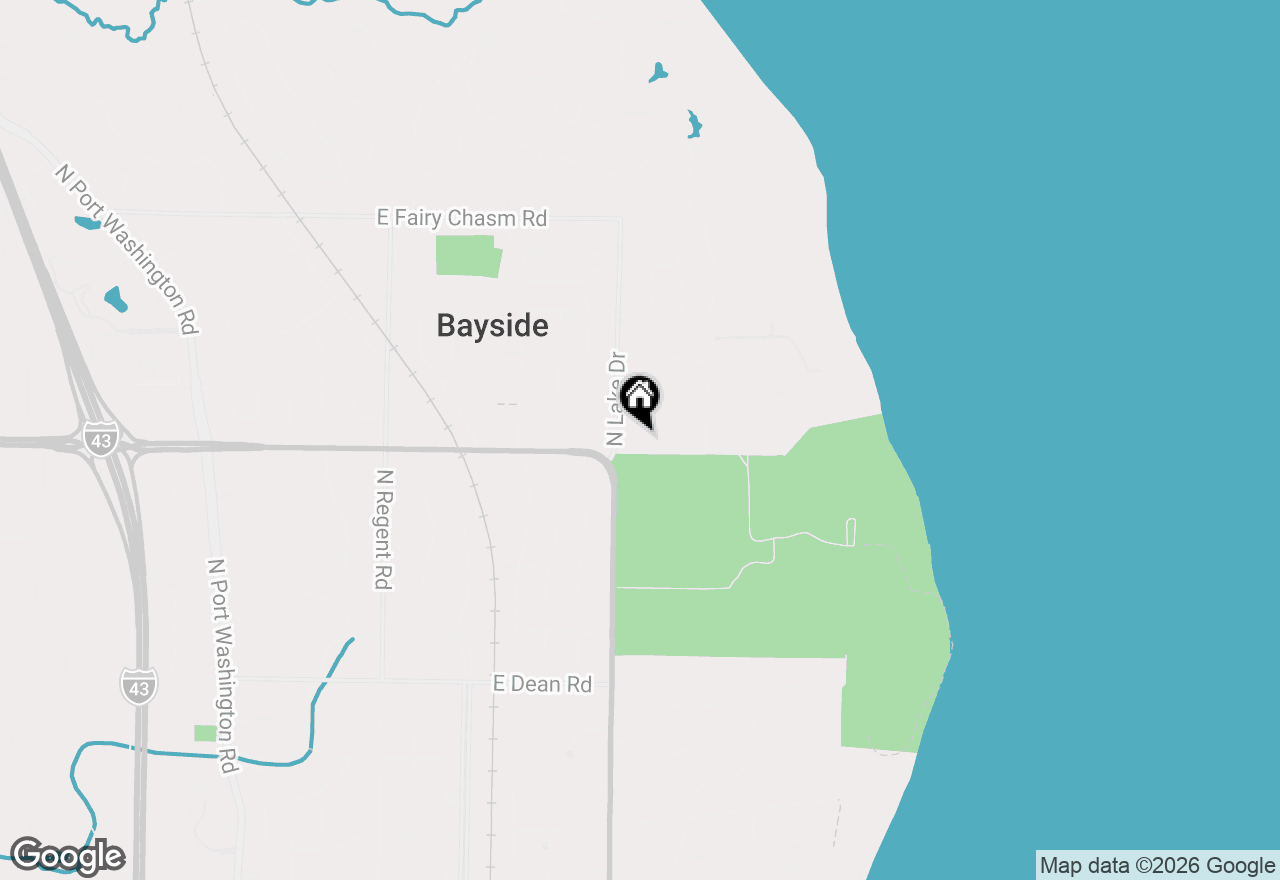 Map of 1136 E Brown Deer Rd, Bayside, WI 53217
