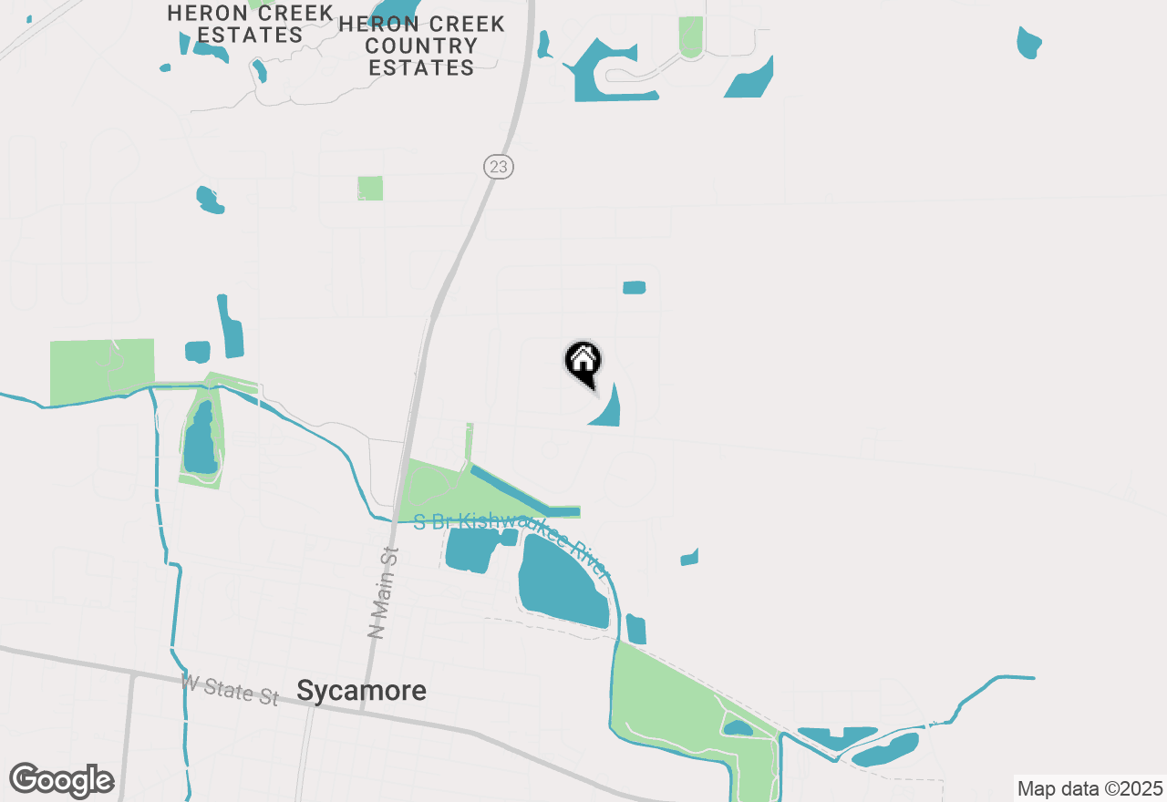 Map of 1125 Oxford Circle, Sycamore, IL 60178