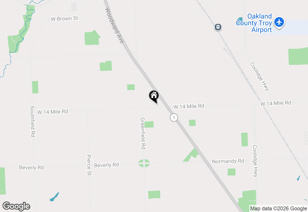 Map of 1407 E 14 Mile Rd Unit #2, Birmingham, MI 48009