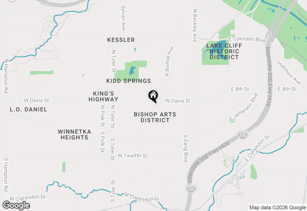 Map of 500 W 7th Street, Dallas, TX 75208