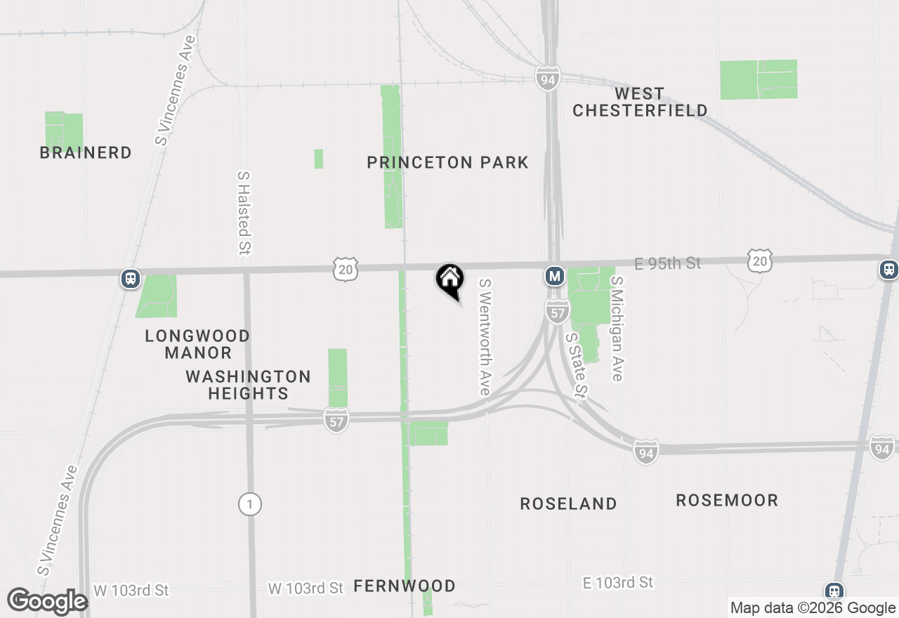 Map of 9601 S Princeton Avenue, Chicago, IL 60628