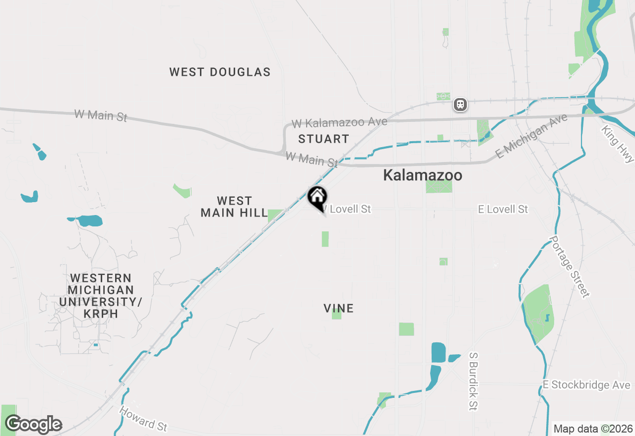 Map of 416 Bellevue Place, Kalamazoo, MI 49007