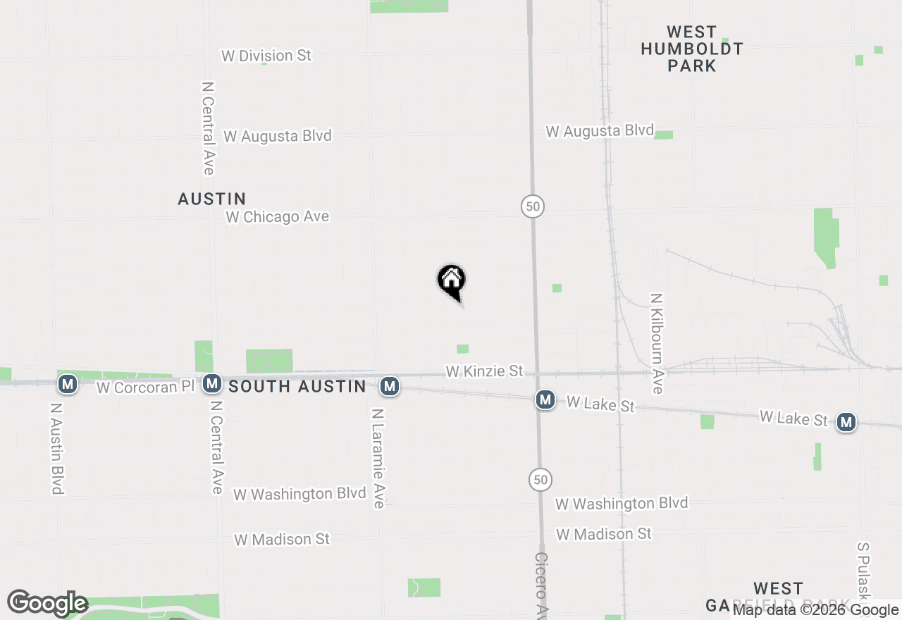 Map of 542 N Lavergne Avenue, Chicago, IL 60644
