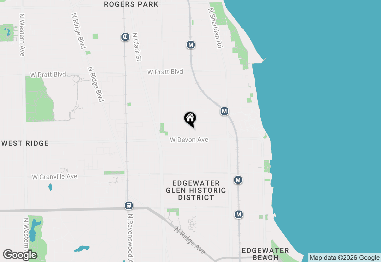 Map of 6430 N Glenwood Avenue #2J, Chicago, IL 60626