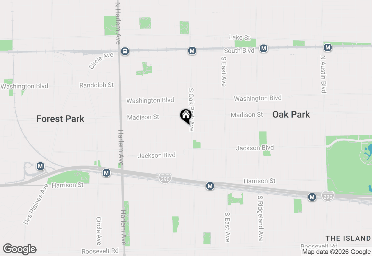 Map of 532 S Grove Avenue, Oak Park, IL 60304