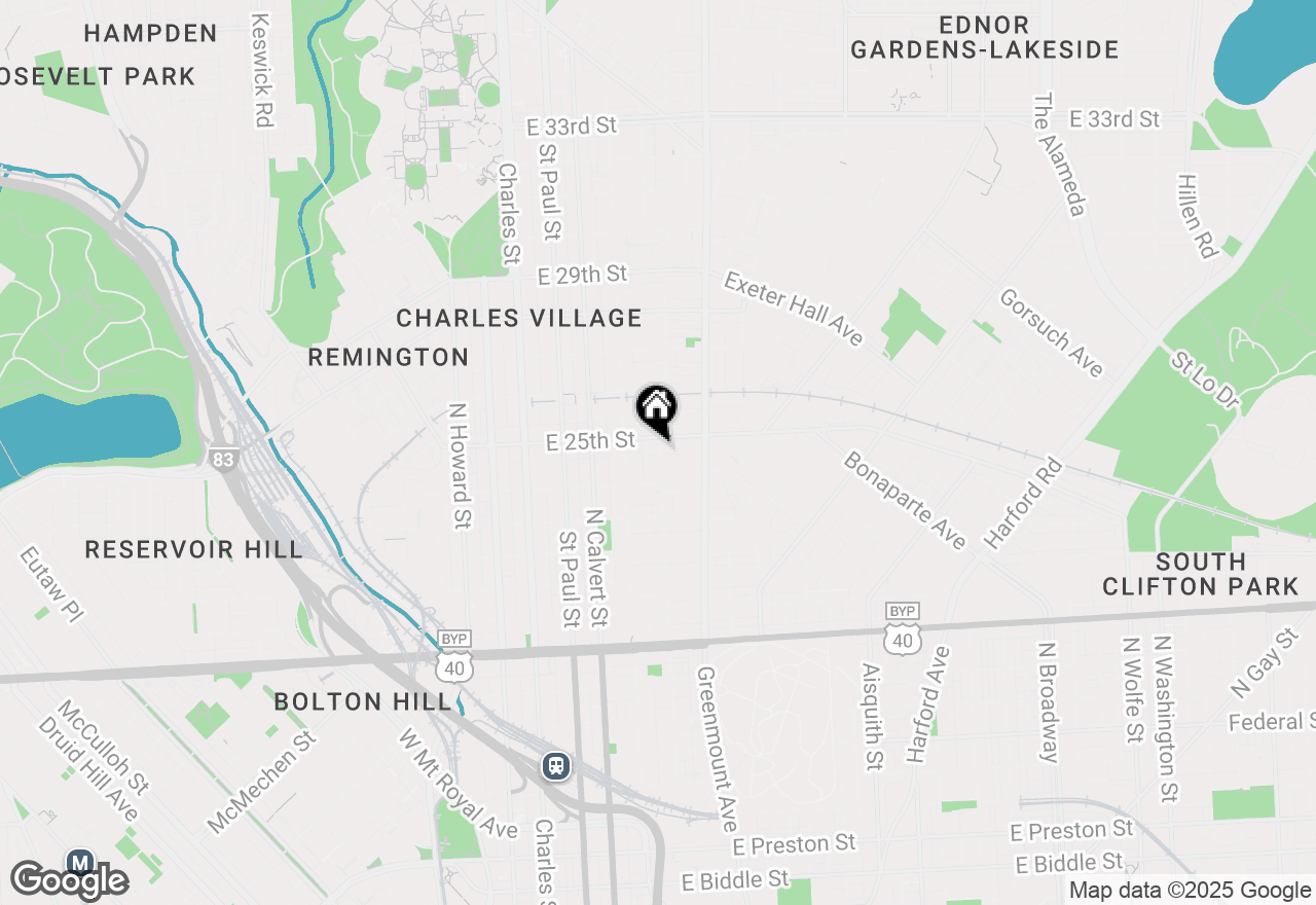 Map of 2454 Barclay Street, Baltimore, MD 21218