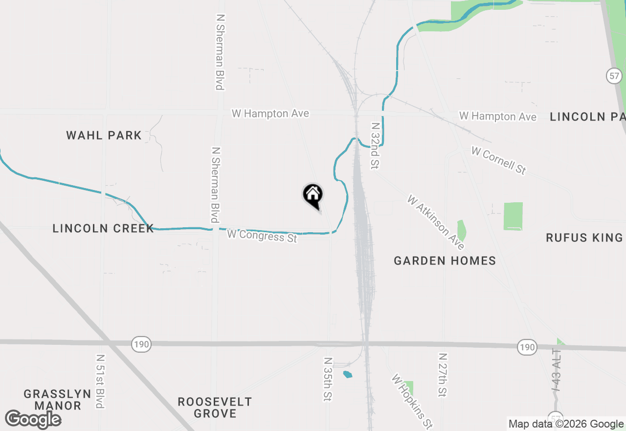 Map of 4441 N 36th St, Milwaukee, WI 53209
