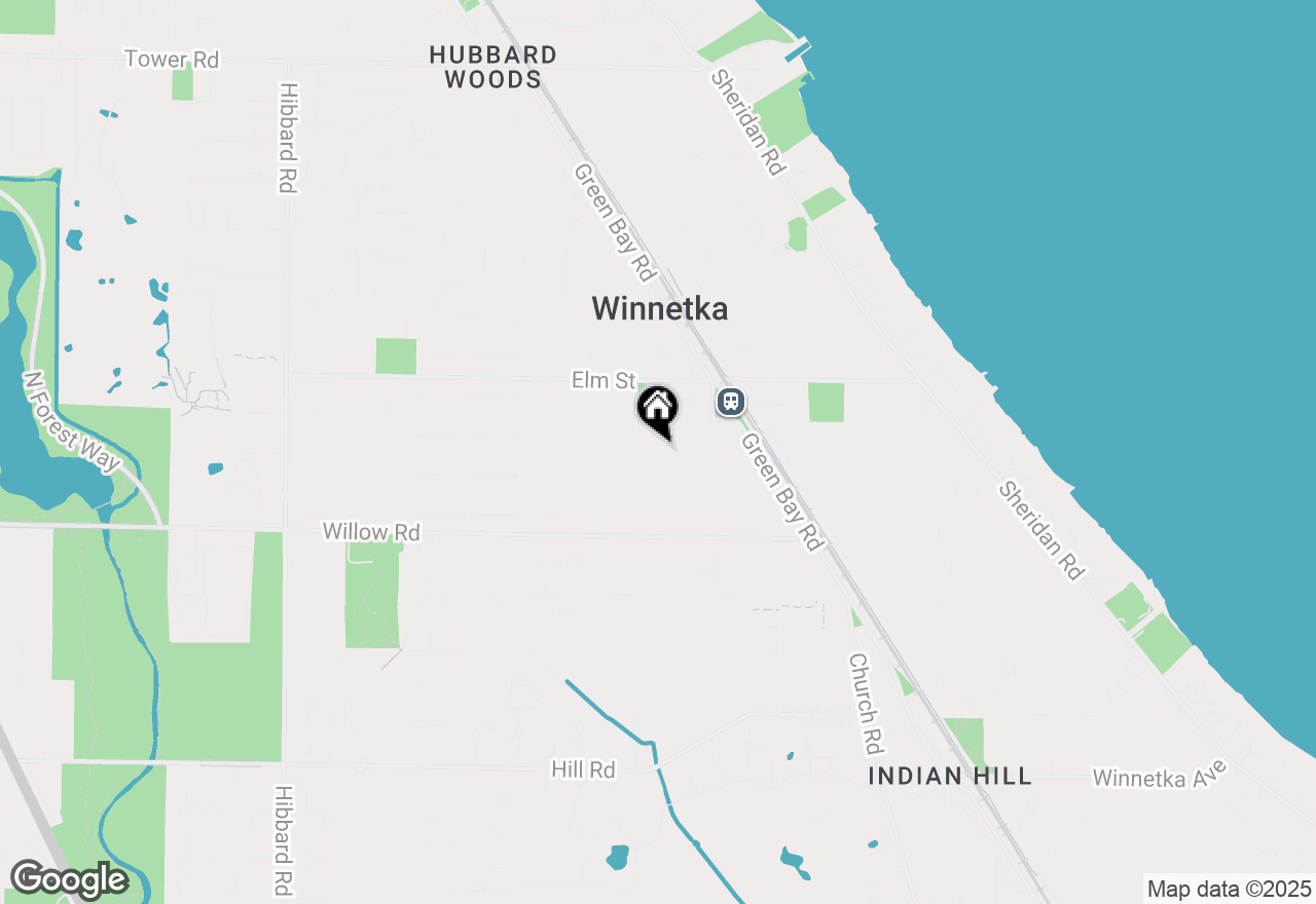 Map of 843 Cherry Street, Winnetka, IL 60093