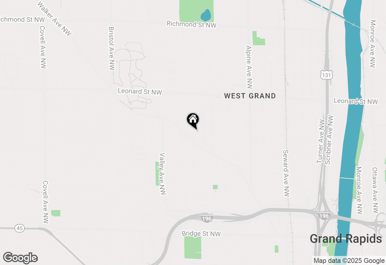 Map of 968 Lincoln Avenue Nw, Grand Rapids, MI 49504