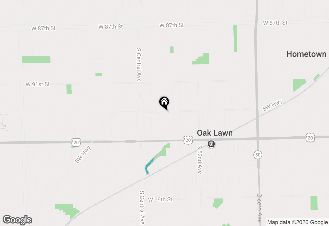 Map of 9301 S 54th Court, Oak Lawn, IL 60453