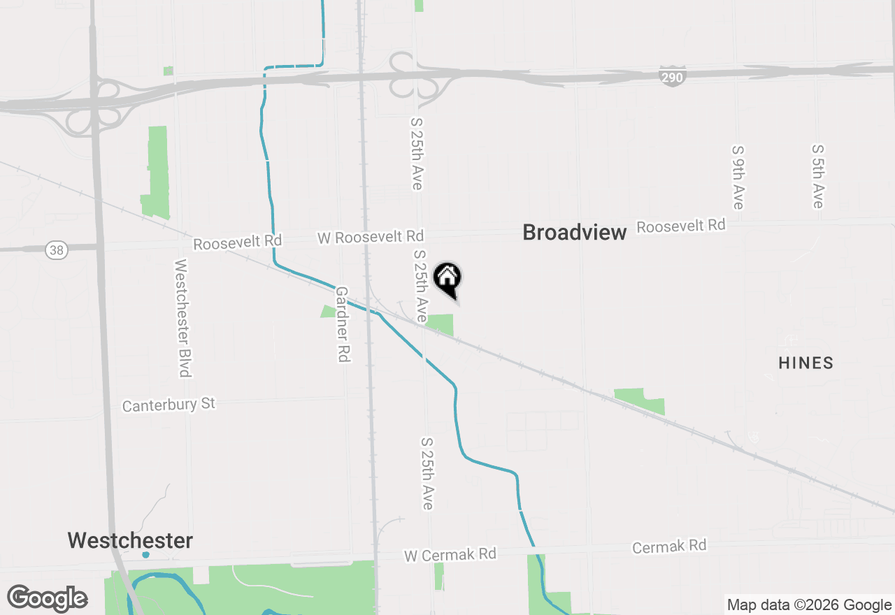 Map of 2341 S 24th Avenue, Broadview, IL 60155