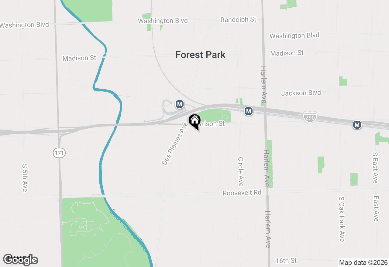 Map of 827 Lathrop Avenue, Forest Park, IL 60130