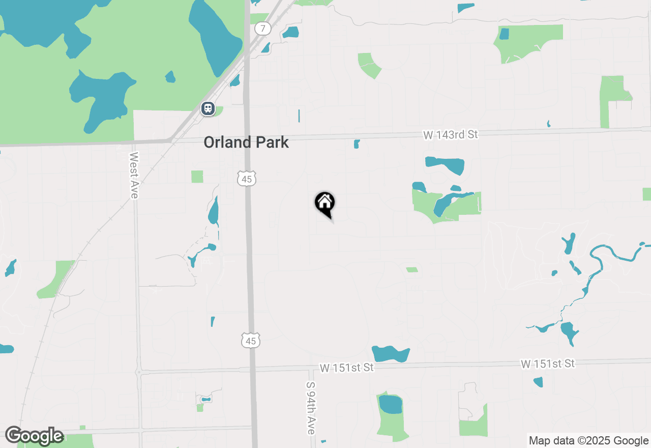 Map of 9329 Oak Street, Orland Park, IL 60462
