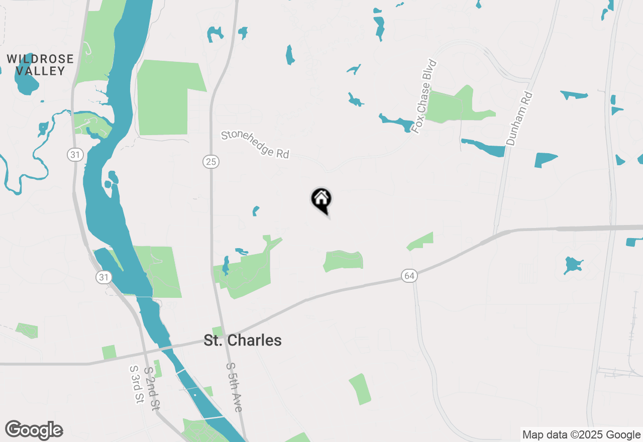 Map of 1035 Hunt Club Court, St. Charles, IL 60174