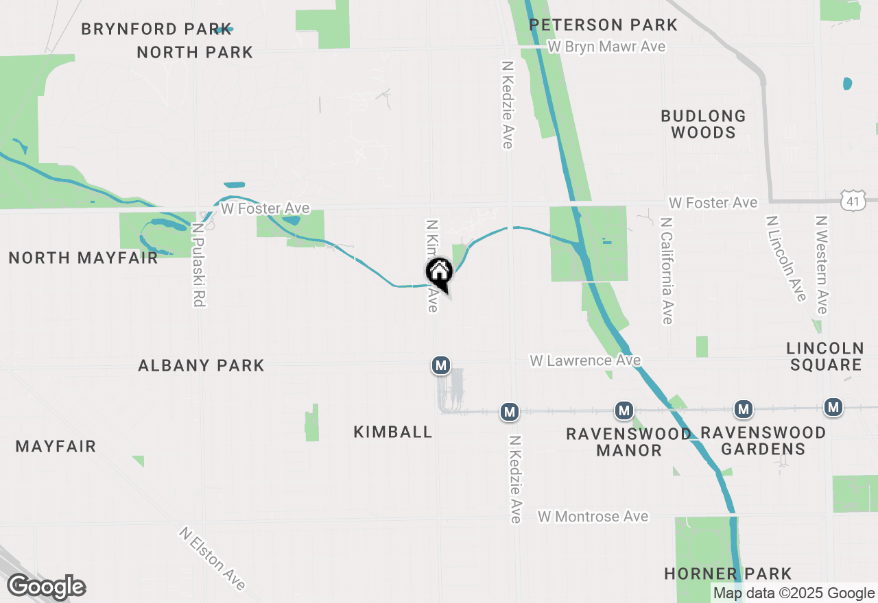 Map of 4931 N Kimball Avenue #2S, Chicago, IL 60625