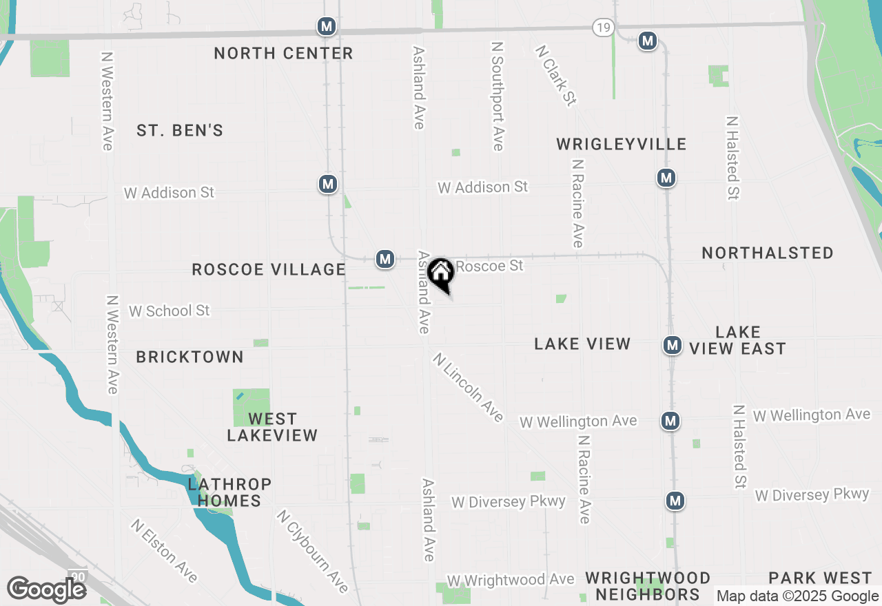 Map of 1542 W School Street #G, Chicago, IL 60657