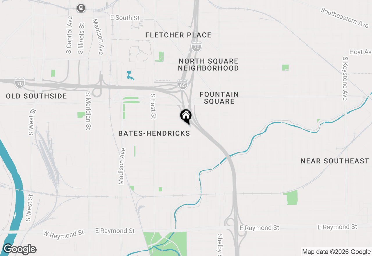 Map of 818 Parkway Avenue, Indianapolis, IN 46203