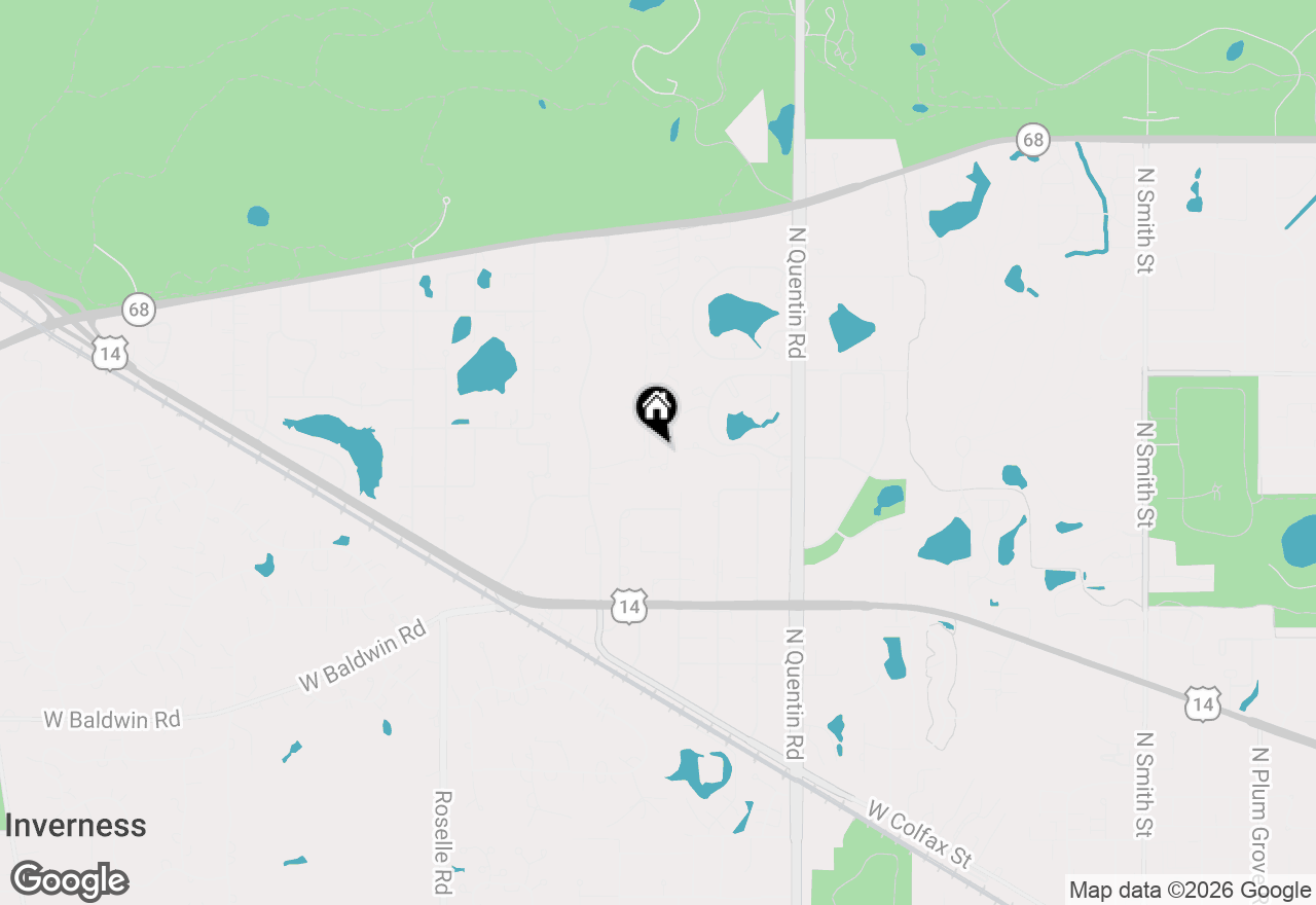 Map of 1040 N Knollwood Drive, Palatine, IL 60067