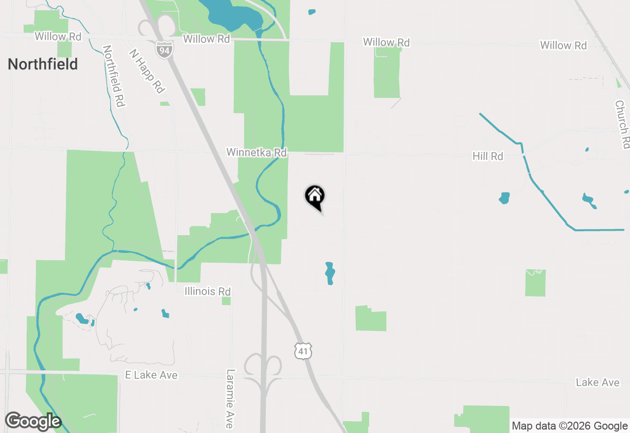 Map of 14 Winfield Circle, Northfield, IL 60093