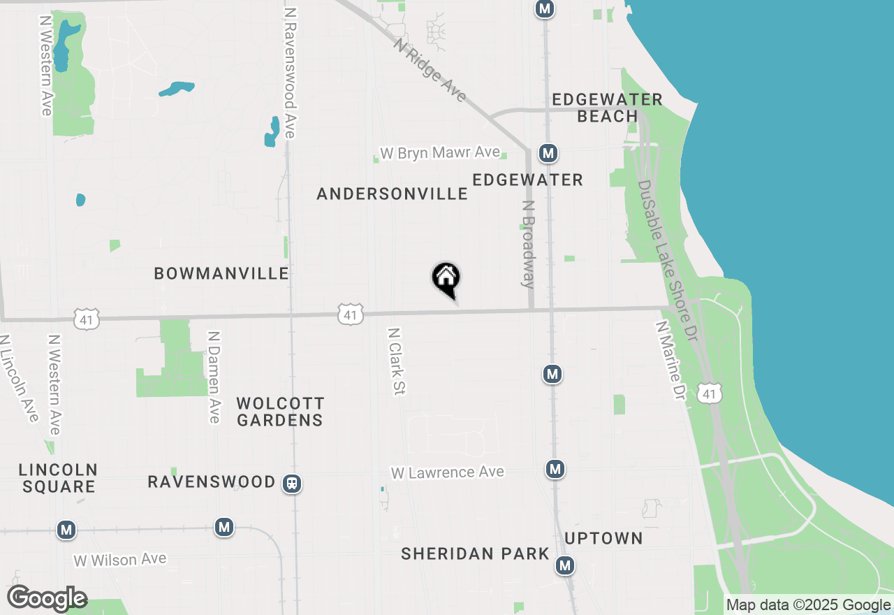 Map of 1402 W Foster Avenue #3, Chicago, IL 60640