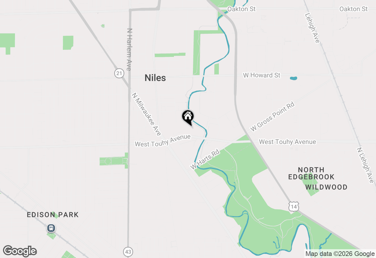 Map of 6876 W Touhy Avenue #3E, Niles, IL 60714