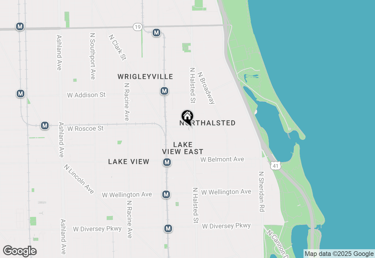 Map of 823 W Roscoe Street #G, Chicago, IL 60657