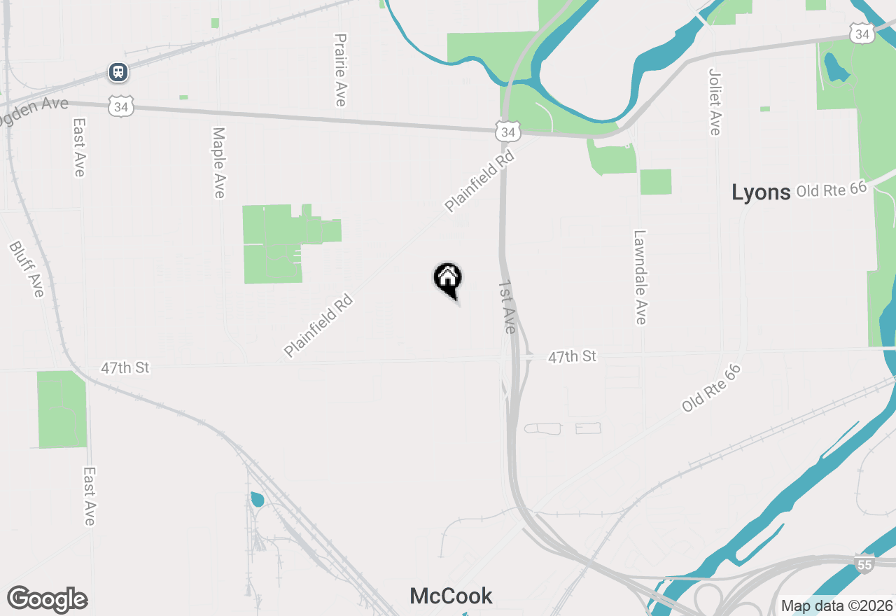 Map of 4530 Cracow Avenue, Lyons, IL 60534