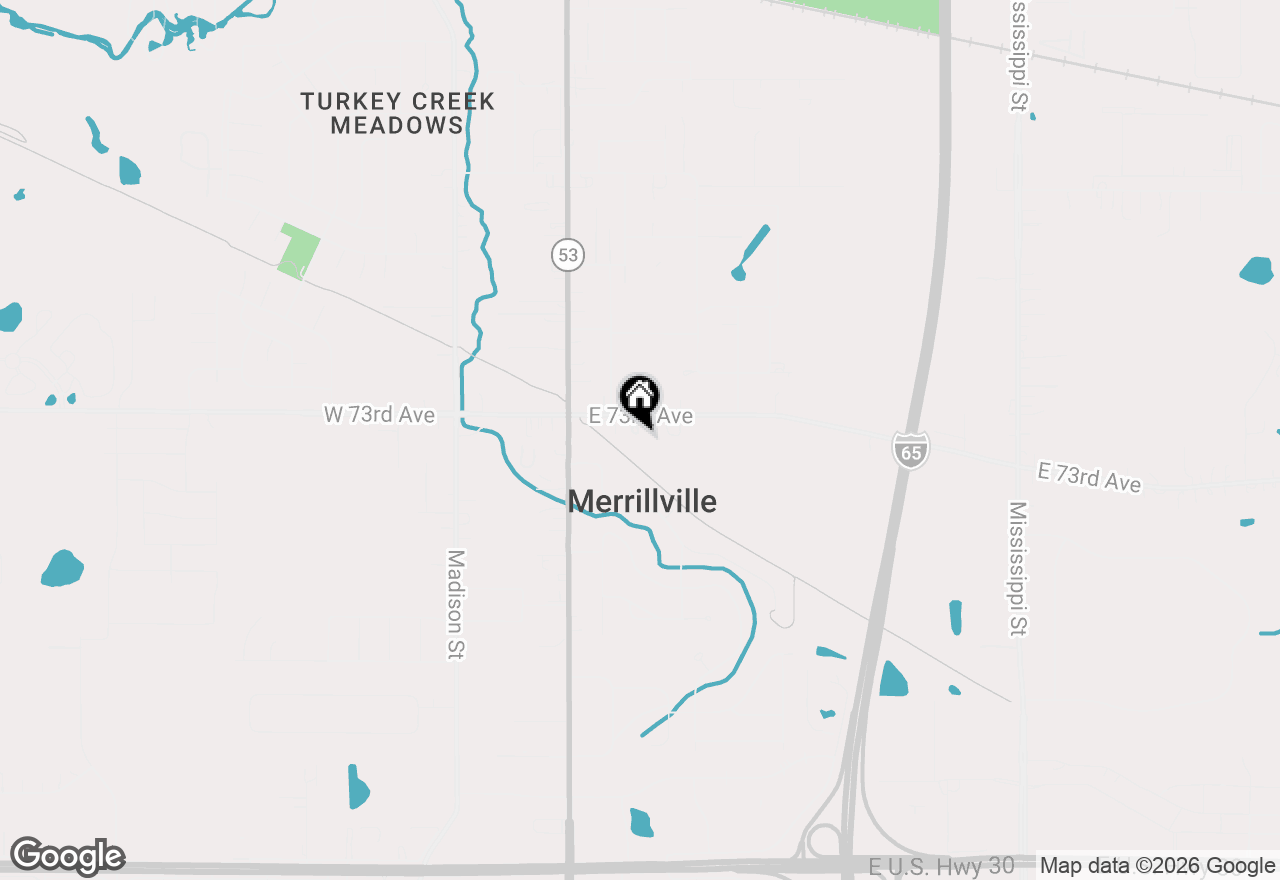 Map of 111 E 73rd Avenue, Merrillville, IN 46410