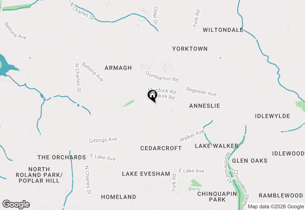 Map of 214 Overbrook Road, Baltimore, MD 21212