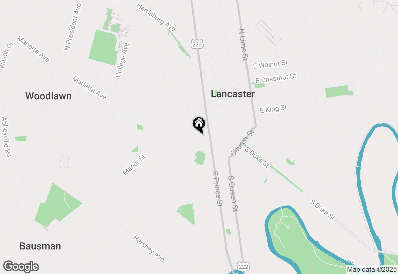Map of 222 W Vine Street, Lancaster, PA 17603
