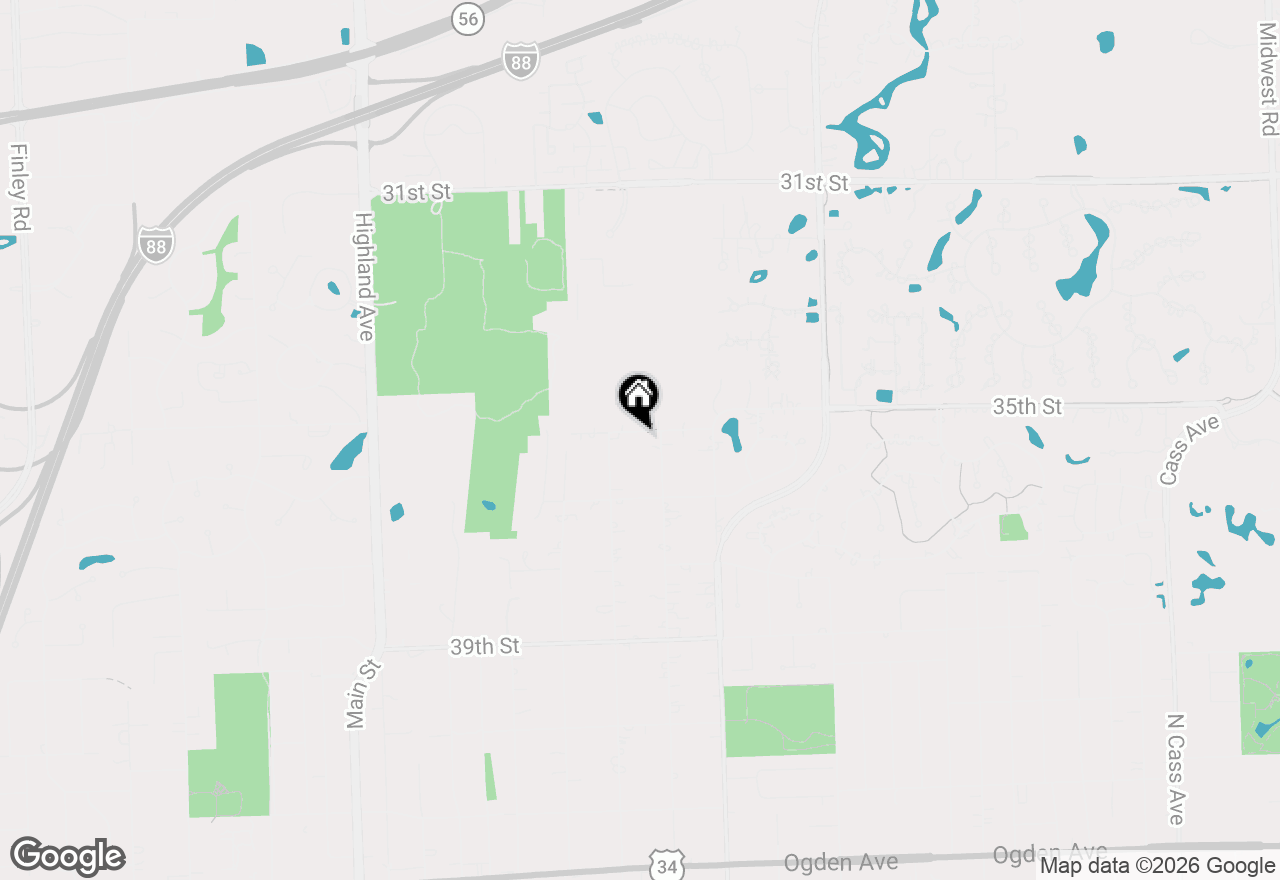 Map of 525 36th Street, Downers Grove, IL 60515