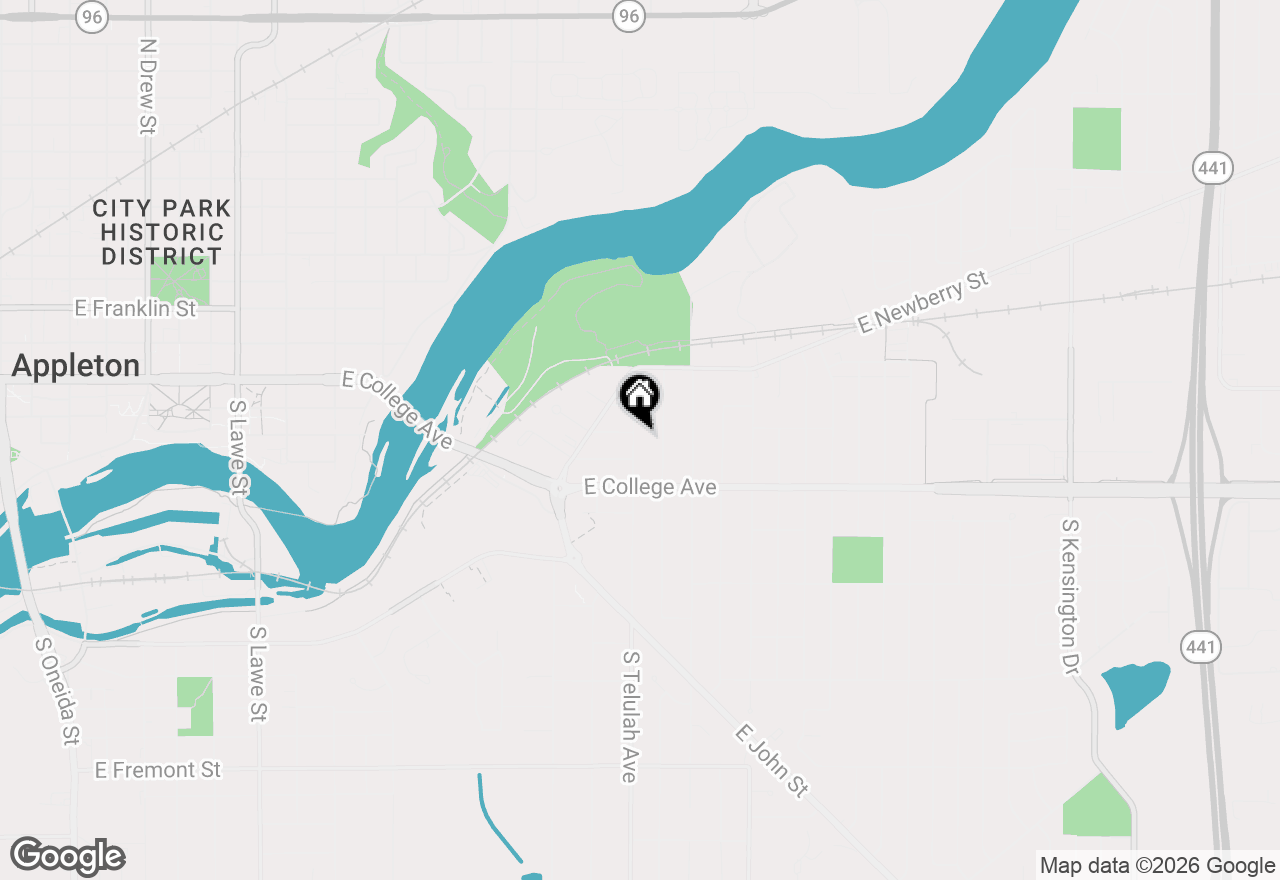 Map of 224 S Telulah Ave, Appleton, WI 54915