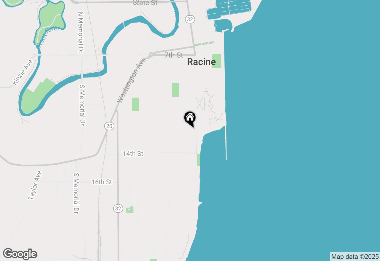 Map of 1219 Wisconsin Ave, Racine, WI 53403