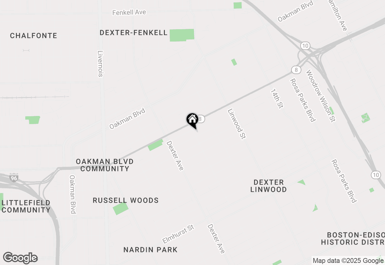 Map of 3203 Waverly Street, Detroit, MI 48238