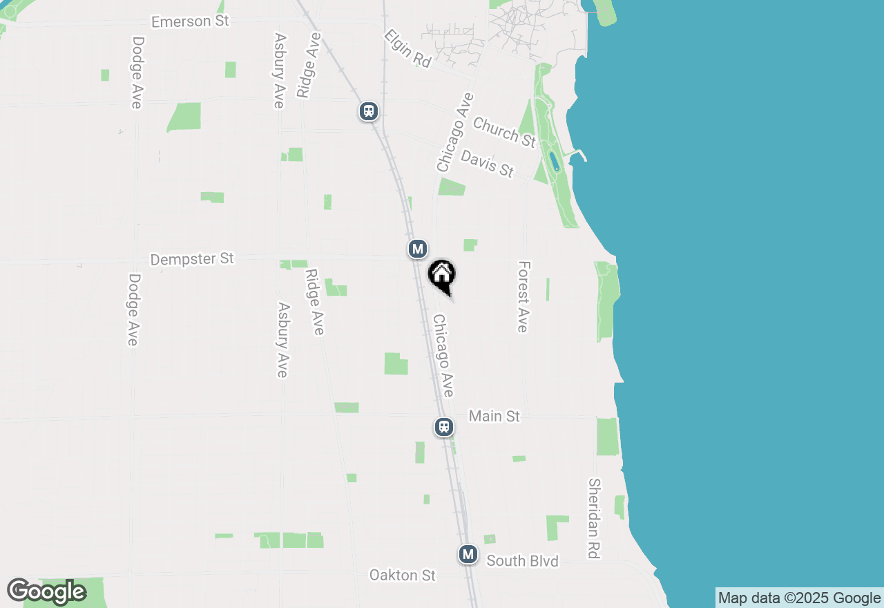 Map of 524 Hamilton Street, Evanston, IL 60202