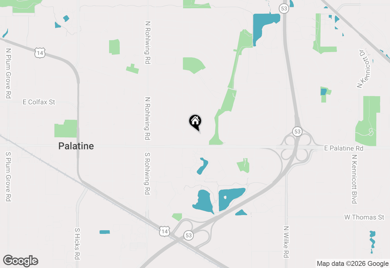 Map of 1049 E Fosket Drive, Palatine, IL 60074