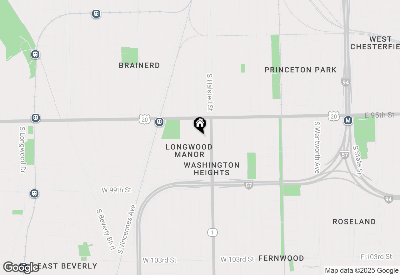 Map of 9566 S Green Street, Chicago, IL 60643