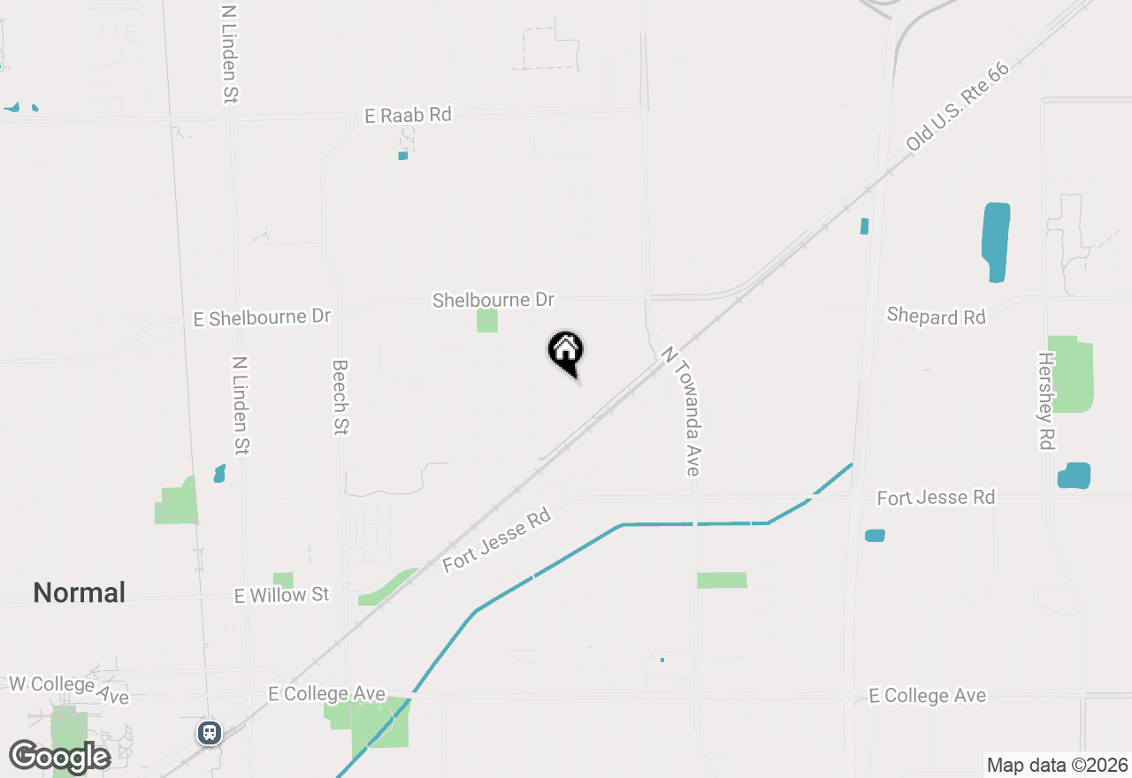 Map of 1240 Beacon Hill Court, Normal, IL 61761