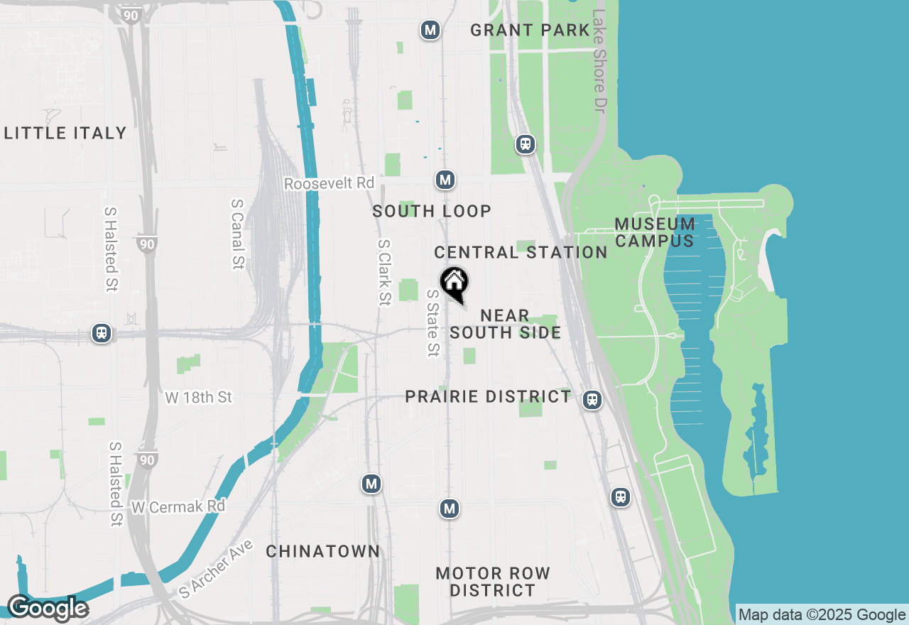 Map of 1516 S Wabash Avenue #407, Chicago, IL 60605