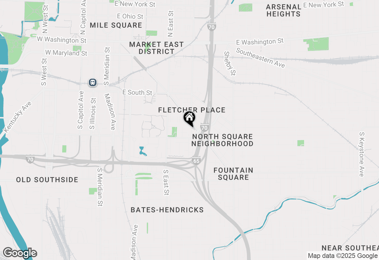 Map of 717 Noble Street, Indianapolis, IN 46203