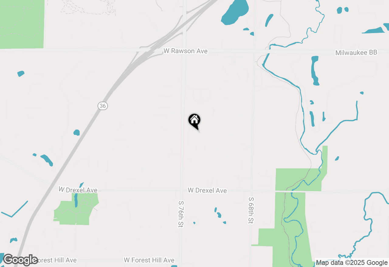 Map of 7547 S 74th St, Franklin, WI 53132