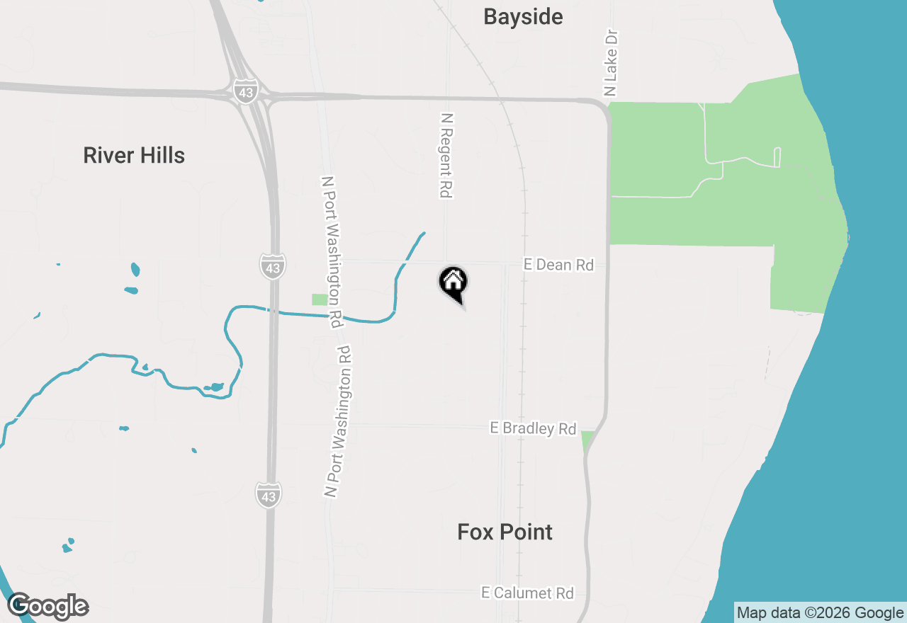 Map of 308 E Spooner St, Fox Point, WI 53217